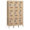 Salsbury Industries Wardrobe Locker, 45" W, 18" D, 78" H, (3) Wide, (9) Openings, Tan 83368TN-U - alternate 1